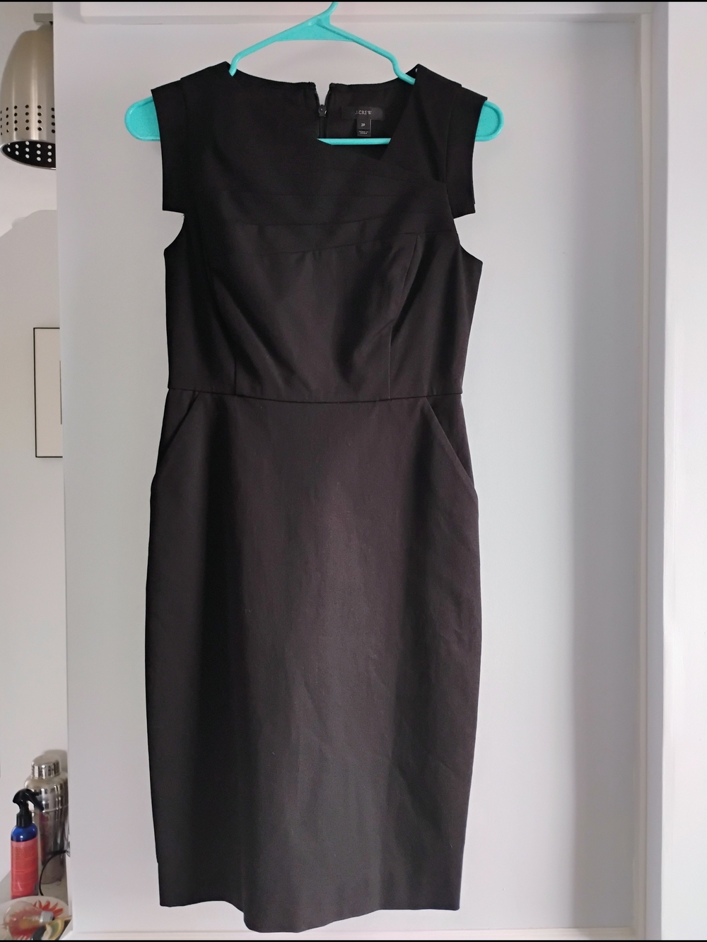 J. Crew Black Sheath Dress with Pockets